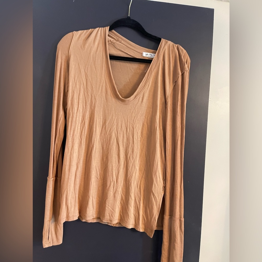 Free people camel color tee.